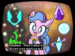 Size: 960x720 | Tagged: safe, artist:theratedrshimmer, derpibooru import, queen haven, pegasus, pony, g5, adorahaven, christmas, cute, female, g4, g5 to g4, generation leap, happy holidays, holiday, image, looking at you, mare, png, simpsons did it, solo, the simpsons, zbs