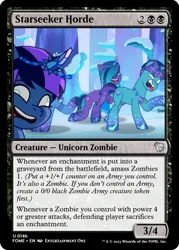 Size: 375x523 | Tagged: safe, derpibooru import, edit, unnamed character, pony, g5, my little pony: tell your tale, spoiler:g5, spoiler:my little pony: tell your tale, spoiler:tyts01e70, auroricorn, brainwashed, ccg, image, magic the gathering, png, snow, snow business like show business, trading card, trading card edit, trading card game