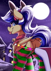 Size: 1500x2100 | Tagged: safe, artist:shadowreindeer, derpibooru import, oc, oc:animatedpony, christmas, commission, harness, holiday, image, jpeg, tack, your character here