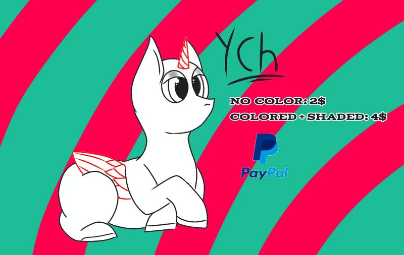 Size: 1440x910 | Tagged: safe, artist:thomas.senko, derpibooru import, oc, oc:anon, earth pony, pegasus, pony, unicorn, commission, female, green background, horn, image, jpeg, light skin, male, male oc, paypal, pegasus oc, red background, simple background, sitting, solo, solo female, unicorn oc, wings, your character here