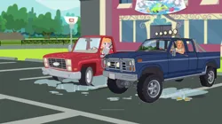 Size: 1912x1072 | Tagged: safe, derpibooru import, edit, edited screencap, screencap, big macintosh, equestria girls, big mac truck, g4, image, king of the hill, png, truck