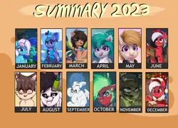 Size: 2718x1964 | Tagged: safe, artist:joaothejohn, derpibooru import, oc, oc:cookie malou, oc:flamebrush, oc:gentle heart, oc:lulu star moonie, oc:melody, oc:rikka, unofficial characters only, pony, cute, image, png, simple background, summary, text