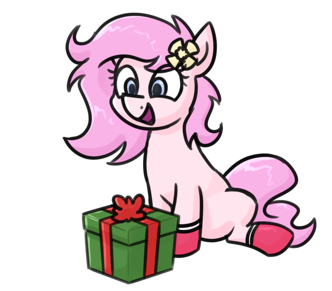 Size: 1252x1095 | Tagged: safe, artist:moonatik, derpibooru import, oc, oc:kayla, unofficial characters only, earth pony, pony, clothes, colored sketch, cute, earth pony oc, female, filly, flower, flower in hair, foal, happy, image, png, present, simple background, sitting, sketch, socks, solo, transparent background