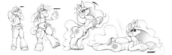 Size: 5000x1609 | Tagged: safe, artist:redflare500, derpibooru import, princess celestia, alicorn, human, inflatable pony, pooltoy pony, air valve, black and white, clothes, crown, grayscale, high res, human to pony, image, inanimate tf, inflatable, jewelry, monochrome, png, pool toy, regalia, ripping clothes, seams, simple background, transformation, transformation sequence, transgender transformation, underhoof, white background