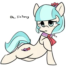 Size: 1000x1000 | Tagged: safe, artist:mt, edit, editor:strifesnout, ponerpics import, coco pommel, pony, rarity takes manehattan, colored, female, image, mare, png, solo
