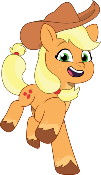 Size: 818x1413 | Tagged: safe, artist:prixy05, derpibooru import, applejack, earth pony, pony, g5, my little pony: tell your tale, applejack's hat, cowboy hat, female, g4, g4 to g5, generation leap, hat, image, mare, png, simple background, solo, transparent background, vector