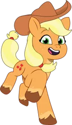 Size: 818x1413 | Tagged: safe, artist:prixy05, derpibooru import, applejack, earth pony, pony, g5, my little pony: tell your tale, applejack's hat, cowboy hat, female, g4, g4 to g5, generation leap, hat, image, mare, png, simple background, solo, transparent background, vector