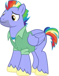 Size: 790x1011 | Tagged: safe, artist:roman-santos, derpibooru import, bow hothoof, pegasus, pony, parental glideance, absurd resolution, clothes, g4, image, jacket, looking down, male, png, shirt, simple background, smiling, solo, stallion, transparent background, unshorn fetlocks, vector