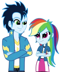 Size: 509x551 | Tagged: safe, artist:asika-aida, ponerpics import, ponybooru import, rainbow dash, soarin', human, equestria girls, female, image, male, png, shipping, simple background, soarindash, straight, transparent background