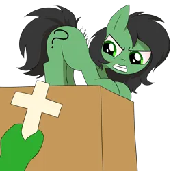 Size: 2000x2000 | Tagged: safe, artist:anonymous, oc, oc:anon, oc:anonfilly, human, pony, /mlp/, 4chan, angry, cross, face down ass up, female, filly, image, looking at something, png