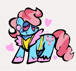 Size: 1024x950 | Tagged: safe, artist:cinderthewolflady, derpibooru import, cup cake, earth pony, pony, heart, image, jpeg, pink sclera, simple background, solo, white background
