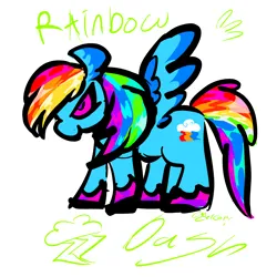 Size: 2048x2048 | Tagged: safe, artist:cinderthewolflady, derpibooru import, rainbow dash, pegasus, pony, image, png, simple background, solo, spread wings, white background, wings