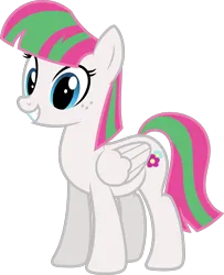 Size: 8159x10026 | Tagged: safe, artist:starryshineviolet, derpibooru import, blossomforth, pegasus, pony, absurd resolution, female, folded wings, g4, image, looking at you, mare, png, simple background, smiling, smiling at you, solo, transparent background, vector, wings
