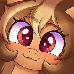Size: 4000x4000 | Tagged: safe, artist:madelinne, derpibooru import, oc, unofficial characters only, :3, big eyes, blushing, bust, happy, icon, image, png, portrait, solo