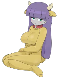 Size: 1774x2404 | Tagged: safe, alternate version, artist:batipin, derpibooru import, part of a set, maud pie, human, equestria girls, animal costume, breasts, busty maud pie, clothes, costume, image, looking at you, png, simple background, transparent background
