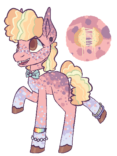Size: 385x511 | Tagged: safe, artist:xcloudcuckoolanderx, derpibooru import, oc, oc:gouda cheese, unofficial characters only, earth pony, pony, alternate design, bowtie, bracelet, cutie mark, image, jewelry, offspring, parent:cheese sandwich, parent:pinkie pie, parents:cheesepie, png, simple background, smiling, solo, standing on two hooves, transparent background, twitterina design, unshorn fetlocks