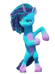Size: 600x800 | Tagged: safe, derpibooru import, edit, edited screencap, editor:dracoawesomeness, screencap, pony, unicorn, g5, my little pony: make your mark, my little pony: make your mark chapter 2, spoiler:g5, spoiler:my little pony: make your mark, spoiler:my little pony: make your mark chapter 2, spoiler:mymc02e01, background removed, bipedal, female, image, izzy does it, misty brightdawn, not a vector, png, solo