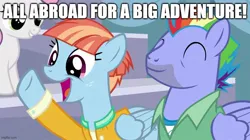 Size: 888x499 | Tagged: safe, derpibooru import, edit, edited screencap, screencap, bow hothoof, sweetie belle, windy whistles, pegasus, pony, unicorn, parental glideance, ^^, big world big adventures, bowabetes, clothes, cute, eyes closed, female, filly, foal, image, jacket, jpeg, male, mare, meme, open mouth, open smile, parody, reference, scene parody, smiling, stallion, thomas and friends, thomas the tank engine, trio, windybetes