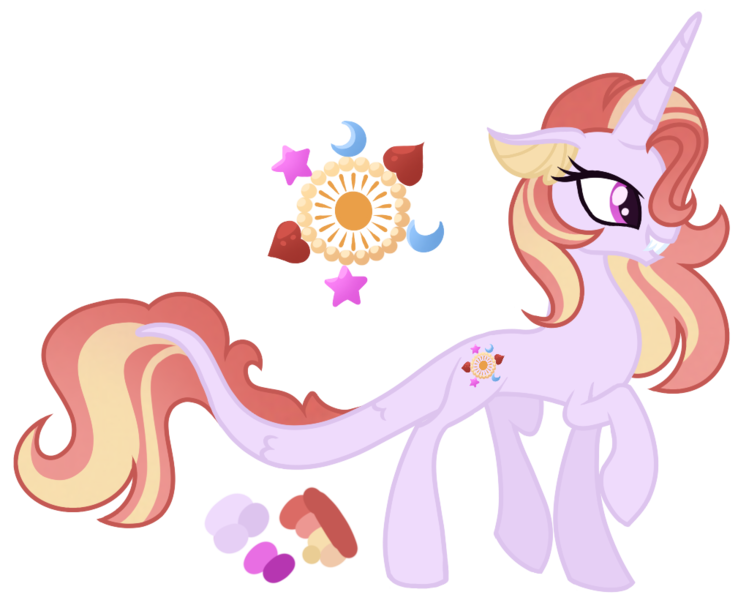 Size: 1009x820 | Tagged: safe, artist:monochrome-sunsets, derpibooru import, oc, hybrid, female, image, offspring, parent:princess celestia, parent:steven magnet, png, simple background, solo, transparent background