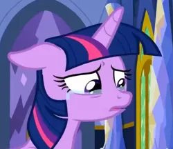 Size: 811x701 | Tagged: safe, derpibooru import, screencap, twilight sparkle, twilight sparkle (alicorn), alicorn, the last problem, cropped, crying, crylight sparkle, image, png, sad, teary eyes