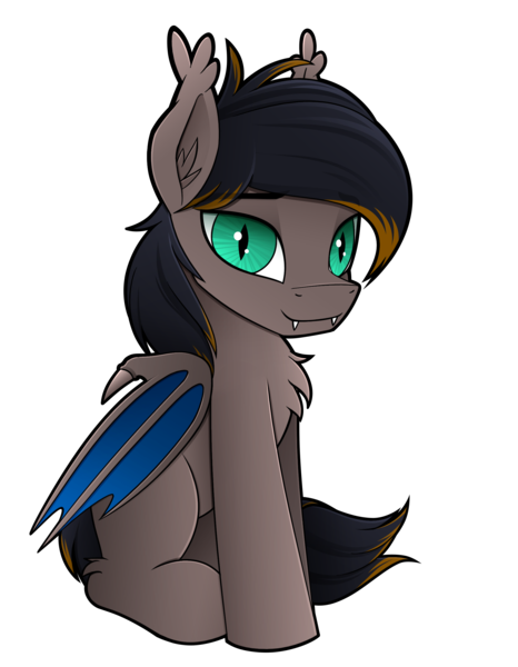 Size: 1936x2493 | Tagged: safe, artist:andaluce, derpibooru import, oc, oc:black night, oc:blackie, unofficial characters only, bat pony, pony, derpibooru community collaboration, 2024 community collab, chest fluff, ear fluff, image, male, png, simple background, solo, stallion, transparent background