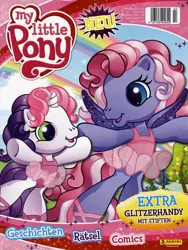 Size: 602x800 | Tagged: safe, derpibooru import, official, starsong, sweetie belle, pegasus, unicorn, g3, 2010s, ballerina, ballet, clothes, cover, cute, g3.5, german, germany, image, jpeg, magazine, panini, rainbow, smiling, star song, tutu