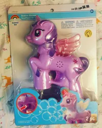 Size: 1080x1350 | Tagged: safe, derpibooru import, alicorn, pony, ages 3+, bootleg, bubble, bubble blower, choking hazard, creatology, french, image, irl, jpeg, not twilight sparkle, photo, toy, transparent wings, wings