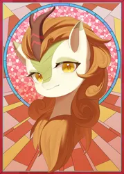 Size: 2000x2800 | Tagged: safe, artist:jijizi, derpibooru import, autumn blaze, kirin, equestria at war mod, bust, image, png, portrait