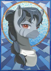 Size: 2000x2800 | Tagged: safe, artist:jijizi, derpibooru import, zebra, equestria at war mod, bust, image, png, portrait