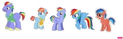 Size: 2032x651 | Tagged: safe, artist:batmuties, artist:selenaede, derpibooru import, bow hothoof, rainbow blaze, rainbow dash, windy whistles, oc, oc:gale storm, pegasus, pony, base used, father and child, father and daughter, father and son, female, g4, group, image, male, mare, mother and child, mother and daughter, mother and son, offspring, parent:bow hothoof, parent:windy whistles, parents:windyhoof, png, simple background, stallion, transparent background