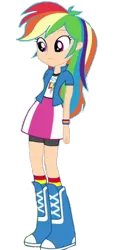 Size: 466x992 | Tagged: safe, derpibooru import, edit, edited screencap, editor:homersimpson1983, screencap, rainbow dash, human, equestria girls, female, human coloration, image, not a vector, pale skin, png, solo