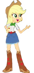 Size: 466x992 | Tagged: safe, derpibooru import, edit, edited screencap, editor:homersimpson1983, screencap, applejack, human, equestria girls, background removed, female, human coloration, image, not a vector, pale skin, png, solo