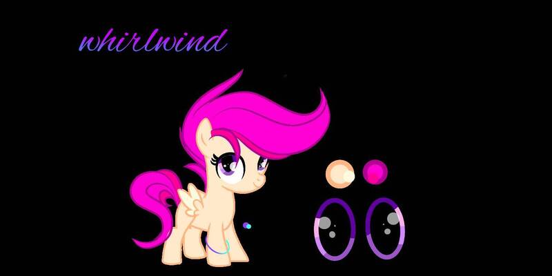 Size: 1537x769 | Tagged: safe, artist:mythicalsentrymlp, derpibooru import, oc, oc:whirlwind, unofficial characters only, pegasus, pony, black background, female, filly, foal, g4, image, jpeg, offspring, parent:rumble, parent:scootaloo, parents:rumbloo, simple background, solo