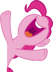 Size: 529x720 | Tagged: safe, derpibooru import, edit, edited screencap, editor:homersimpson1983, screencap, pinkie pie, earth pony, pony, background removed, happy, image, not a vector, open mouth, png, solo