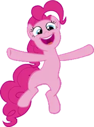 Size: 1871x2520 | Tagged: safe, derpibooru import, edit, edited screencap, editor:homersimpson1983, screencap, pinkie pie, earth pony, background removed, female, happy, image, leaping, not a vector, open mouth, png, solo