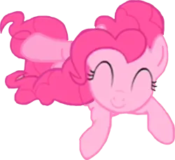 Size: 2767x2520 | Tagged: safe, derpibooru import, edit, edited screencap, editor:homersimpson1983, screencap, pinkie pie, earth pony, pony, background removed, eyes closed, female, image, not a vector, png, rolling, smiling, solo