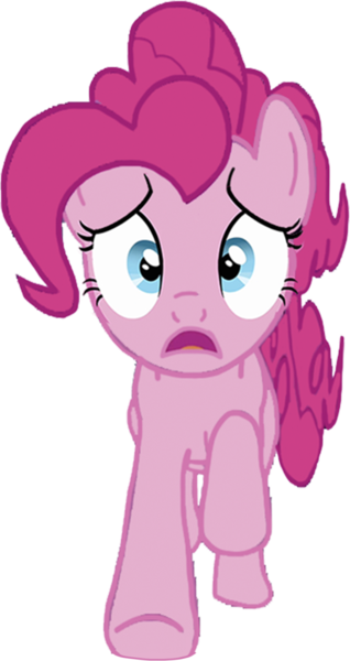 Size: 1337x2520 | Tagged: safe, derpibooru import, edit, edited screencap, editor:homersimpson1983, screencap, pinkie pie, earth pony, pony, background removed, female, image, not a vector, png, running, scared, solo