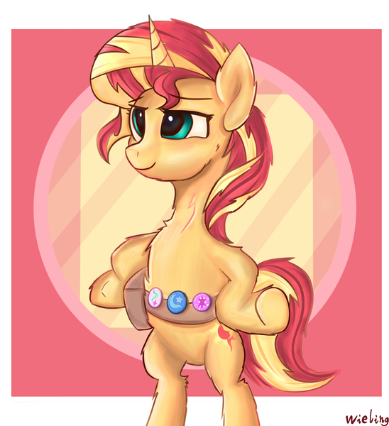 Size: 2100x2300 | Tagged: safe, artist:weiling, derpibooru import, sunset shimmer, pony, unicorn, equestria girls, mirror magic, spoiler:eqg specials, bipedal, g4, image, png, simple background, solo