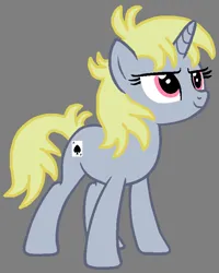 Size: 608x760 | Tagged: safe, artist:star polaris and friends, derpibooru import, dipsy hooves, pony, unicorn, base used, derpibooru exclusive, dipsybetes, female, g4, gray background, image, mare, older, older dipsy hooves, pink eyes, png, simple background, smiling, solo, standing