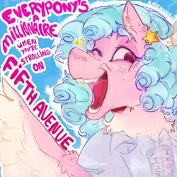 Size: 1500x1500 | Tagged: safe, artist:amendokat, derpibooru import, cozy glow, pegasus, pony, clothes, female, filly, foal, image, open mouth, png, shirley temple, simple background, solo, text