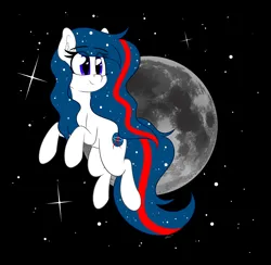 Size: 4232x4122 | Tagged: safe, artist:seafooddinner, derpibooru import, oc, oc:nasapone, ponified, earth pony, pony, image, moon, night, png, solo, stars
