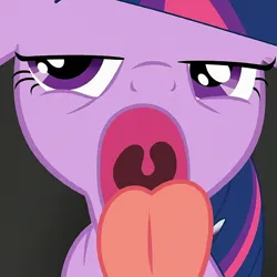 Size: 1536x1536 | Tagged: safe, artist:duhdoores, derpibooru import, twilight sparkle, pony, unicorn, female, image, licking, offscreen character, png, pov, solo, tongue out, unicorn twilight