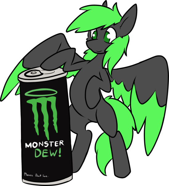 Size: 2077x2274 | Tagged: safe, artist:mimicryfluffoarts, derpibooru import, oc, oc:green lightning, pegasus, pony, bipedal, image, male, monster energy, pegasus oc, png, simple background, smiling, solo, stallion, transparent background, wings