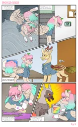 Size: 1988x3200 | Tagged: safe, artist:dozyarts, derpibooru import, oc, oc:dozy, unofficial characters only, changedling, changeling, gryphon, comic:dozy, female, image, paint, png