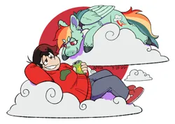 Size: 977x696 | Tagged: safe, artist:beyhr, derpibooru import, rainbow dash, human, pegasus, image, jpeg, osomatsu-san