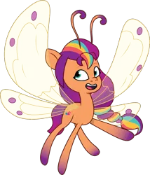 Size: 992x1158 | Tagged: safe, artist:prixy05, derpibooru import, sunny starscout, breezie, g5, my little pony: tell your tale, breeziefied, female, image, mane stripe sunny, png, simple background, solo, species swap, transparent background, vector