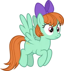 Size: 8551x9477 | Tagged: safe, artist:starryshineviolet, derpibooru import, peppermint goldylinks, pony, school raze, absurd resolution, background pony, bow, confused, female, flying, friendship student, g4, hair bow, image, mare, png, simple background, solo, transparent background, vector