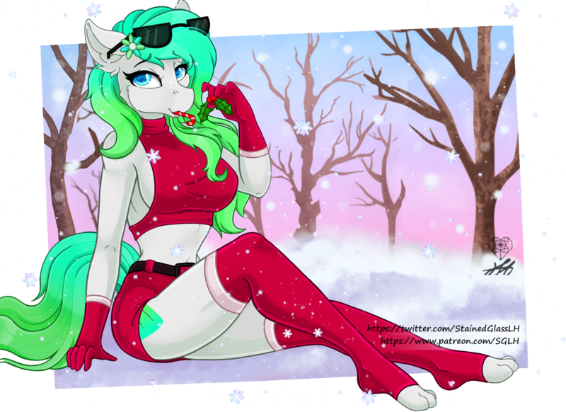 Size: 2200x1600 | Tagged: suggestive, artist:stainedglasslighthea, derpibooru import, oc, oc:gumdrop, unofficial characters only, anthro, plantigrade anthro, image, png, solo