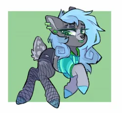 Size: 1574x1460 | Tagged: safe, artist:cheekipone, ponerpics import, oc, oc:misty evening, unofficial characters only, deer, :p, clothes, cloven hooves, denim shorts, doe, ear piercing, earring, female, fishnets, flagging, hoodie, image, jewelry, jpeg, passepartout, piercing, pose, shorts, simple background, solo, tongue out