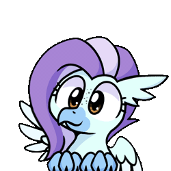Size: 500x500 | Tagged: safe, artist:sugar morning, derpibooru import, oc, oc:ocean breeze (savygriffs), classical hippogriff, hippogriff, animated, birb, commission, cute, floppy ears, gif, hippogriff oc, image, oceanbetes, solo, your character here